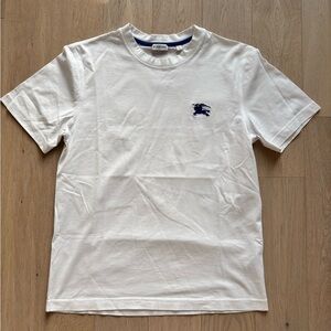 Burberry Men’s White Cotton T-shirt In Size L